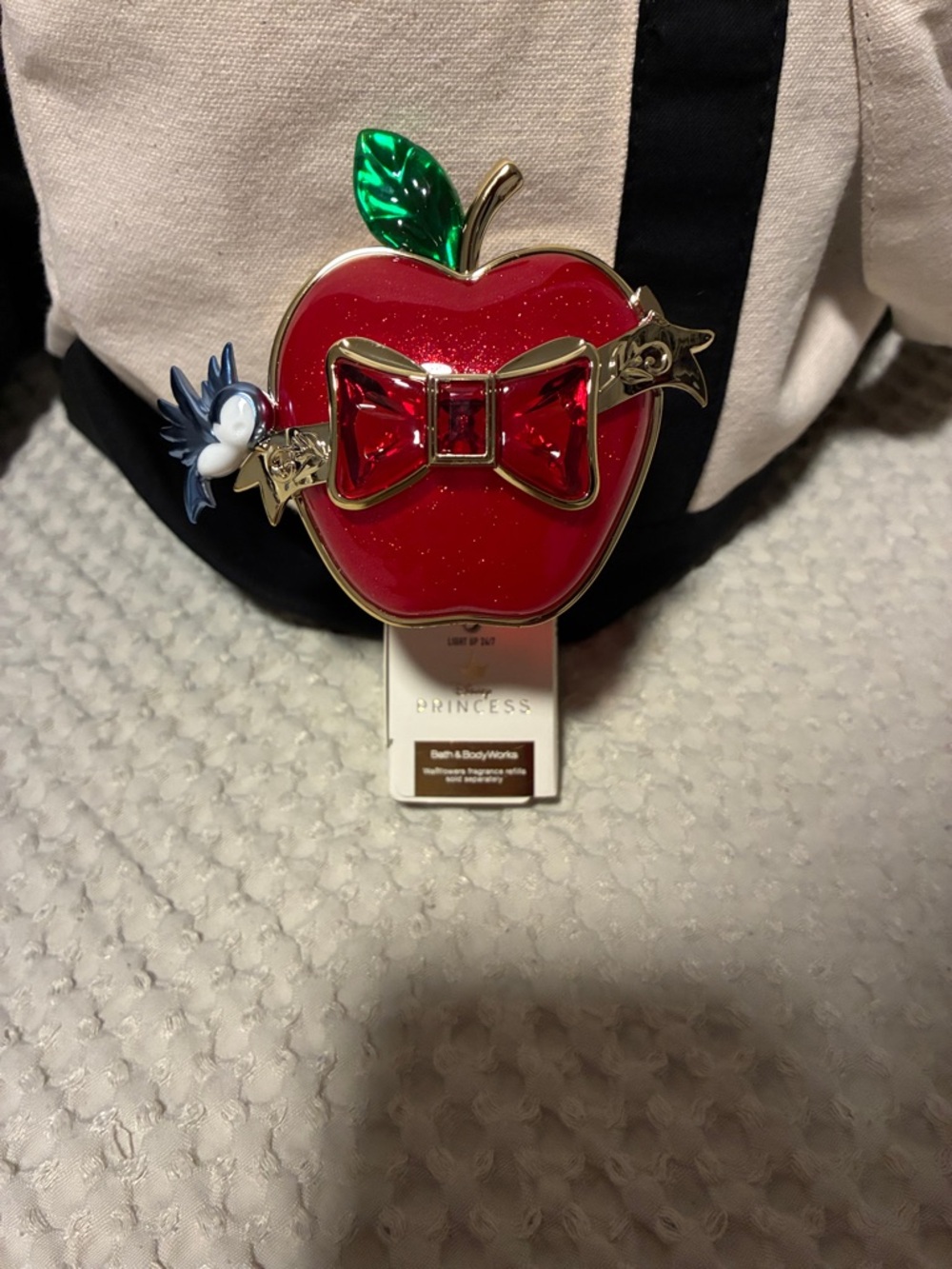 Snow White Apple Handbag Charm - Red & Green Accent